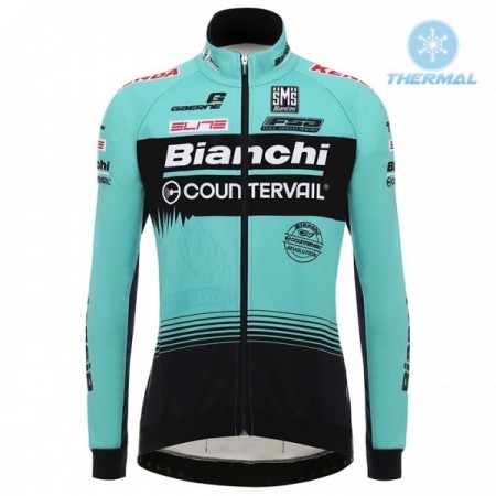 Maillot vélo 2018 Bianchi Countervail Hiver Thermal Fleece N001